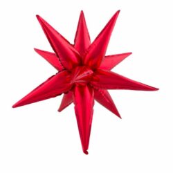 Folieballon Explosion Star 3D Rood 67 cm Folieballon Explosion Star 3D Rood 67 cm