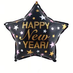 Folieballon ster Happy New Year - 45 cm