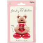 Staande Folieballon - Ombre Love - Bruine beer "I love you" - 66 cm