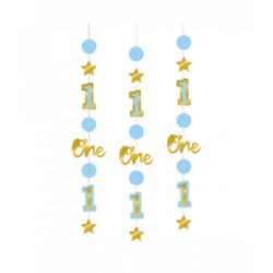 Hangdecoratie First Birthday Boy (3 stuks)