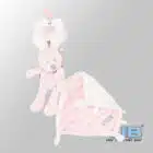 Pluche Konijn houdt doekje vast VIB (Roze)