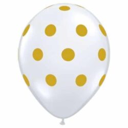 Doorzichtige ballonnen met gouden stippen - 30 cm - 25 stuks