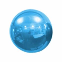 Spiegelballon licht blauw - 40 cm