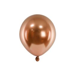 Glossy koper ballonnen - 12 cm - 50 stuks