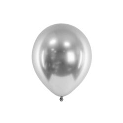 Glossy zilver ballonnen - 46 cm - 5 stuks Glossy zilver ballonnen - 46 cm - 5 stuks