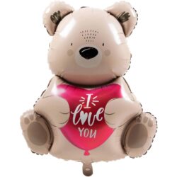 Folieballon Bruine beer "I Love You" - 56 cm