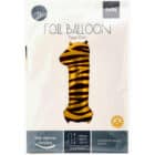 Folieballon Cijfer 1 Tiger Chic - 86 cm