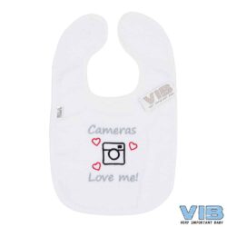 Slabbetje Luxe velours - Cameras Love me