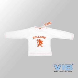 Baby T-Shirt Holland Oranje Leeuw (wit-Oranje) -(0-3 mnd)