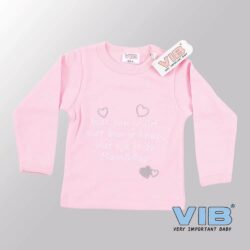 Baby T-Shirt Wat ben je lief en wat ben je knap ... (Roze)-(0-3 mnd)
