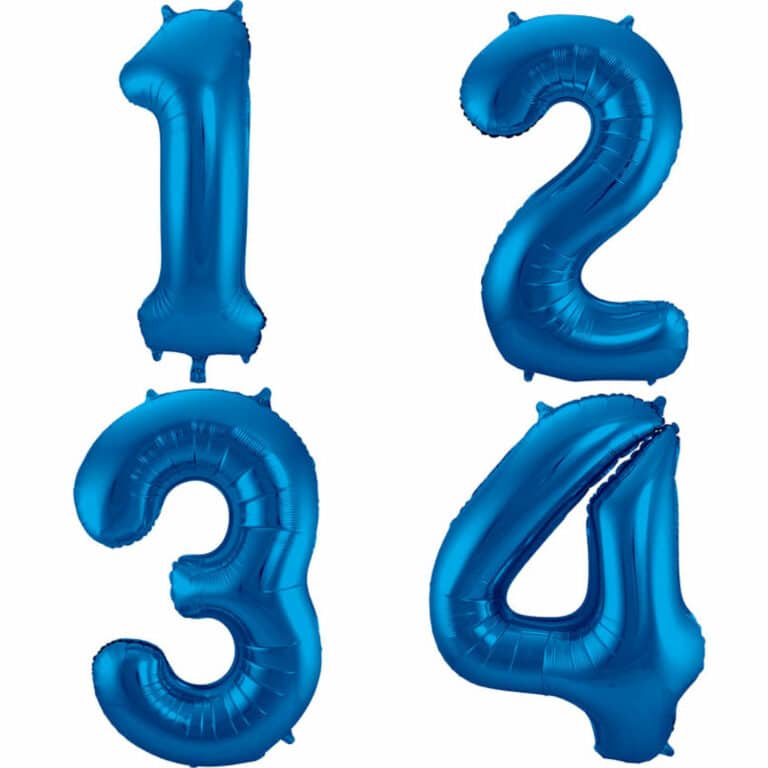 Cijfer ballonnen blauw