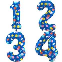 Cijferballonnen Colorful dots