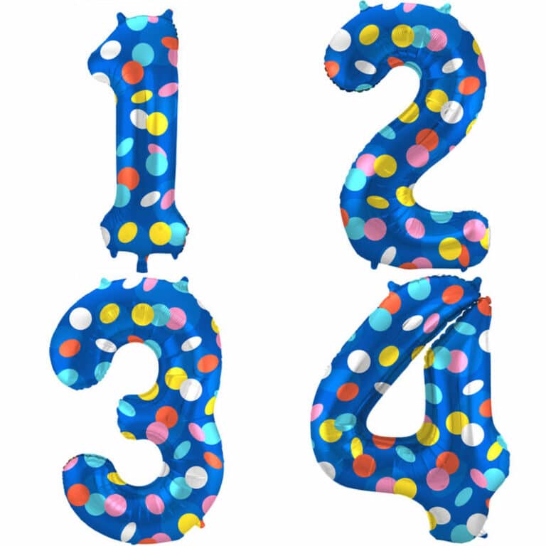 Cijferballonnen Colorful dots