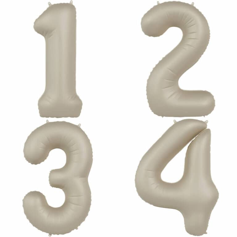 Cijfer ballonnen Creamy Latte