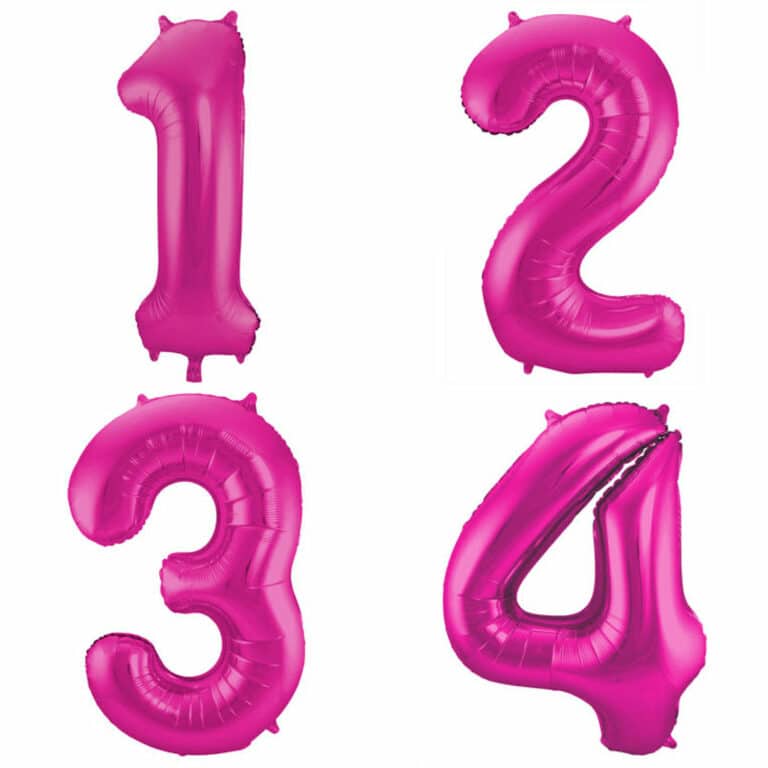 Cijferballonnen Magenta / Fuchsia