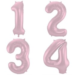 Roze Pastel cijfer ballonnen