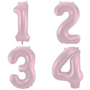 Roze Pastel cijfer ballonnen