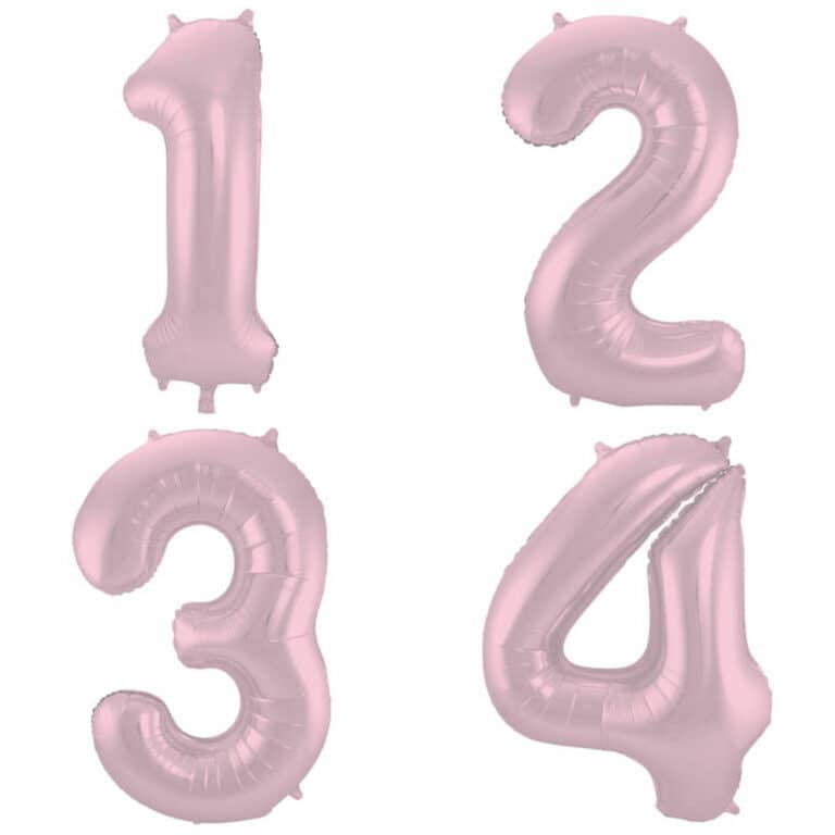 Roze Pastel cijfer ballonnen
