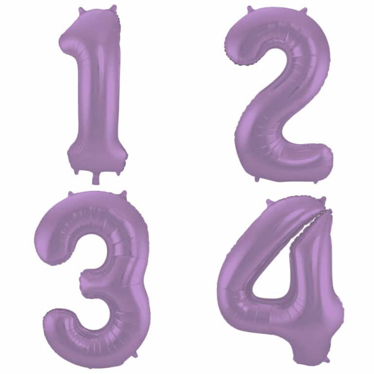 Cijferballonnen Paars / Lavendel