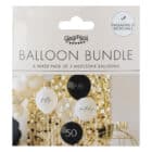Zwart Nude Confetti 50 jaar ballonnen (5 stuks)
