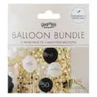 Zwart Nude Confetti 50 jaar ballonnen (5 stuks)