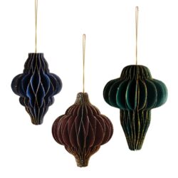Honeycomb ornamenten - 3 stuks