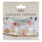 Liefdes cupcake toppers