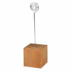 Houten blok tafelnummer & fotohouder - 4 stuks