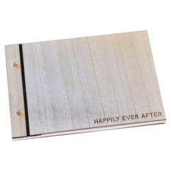 Houten Bruiloft Gastenboek 'Best Day Ever' - 18 cm x 26 cm