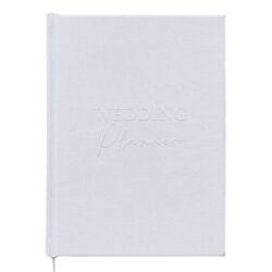 Witte embossed wedding planner - Engelstalig