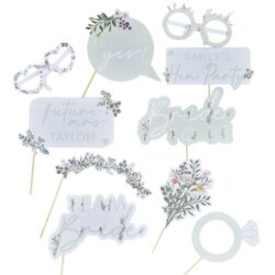 Photobooth props Bride to be - botanical - 10 stuks