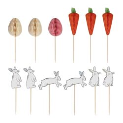 Paas cupcake toppers - 12 stuks 3 designs