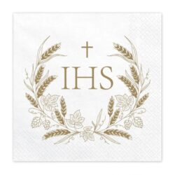 Servetten IHS Goud - 16,5 x 16,5 cm (12 stuks)