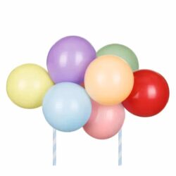 Ballon taart topper rainbow assorti (29 cm)
