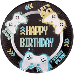 Level up borden happy birthday - 23 cm - 8 stuks Level up borden happy birthday - 23 cm - 8 stuks