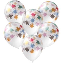 Latexballonnen - Starburst (33 cm) 6 Stuks