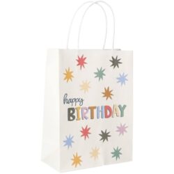 Cadeautasjes - Starburst "Happy Birthday" (6 stuks)