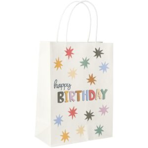 Cadeautasjes - Starburst "Happy Birthday" (6 stuks)