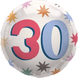 Folieballon Starburst 30 jaar (45 cm)