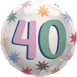 Folieballon Starburst 40 jaar (45 cm)