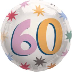 Folieballon Starburst 60 jaar (45 cm)