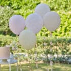 Ballonnen pastel bloemen met slinger - floral - 5 stuks