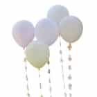 Ballonnen pastel bloemen met slinger - floral - 5 stuks