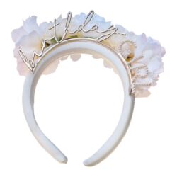 Bloemen tiara birthday girl