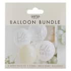 Ballonnen baby shower - floral Hello Baby - 5 stuks