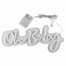 Wit neon LED licht Oh Baby 34 cm