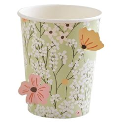 Bekers bloemen - Baby Shower (8 stuks) Bekers bloemen - Baby Shower (8 stuks)
