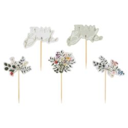 Cupcake toppers floral - Team Bride - 12 stuks