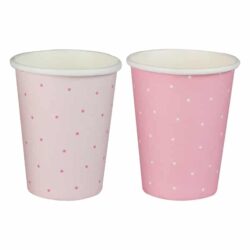 Pamper party roze bekers - 8 stuks - 240 ml