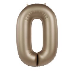 Folieballon Cijfer 0 Starlight Gold - 86 cm